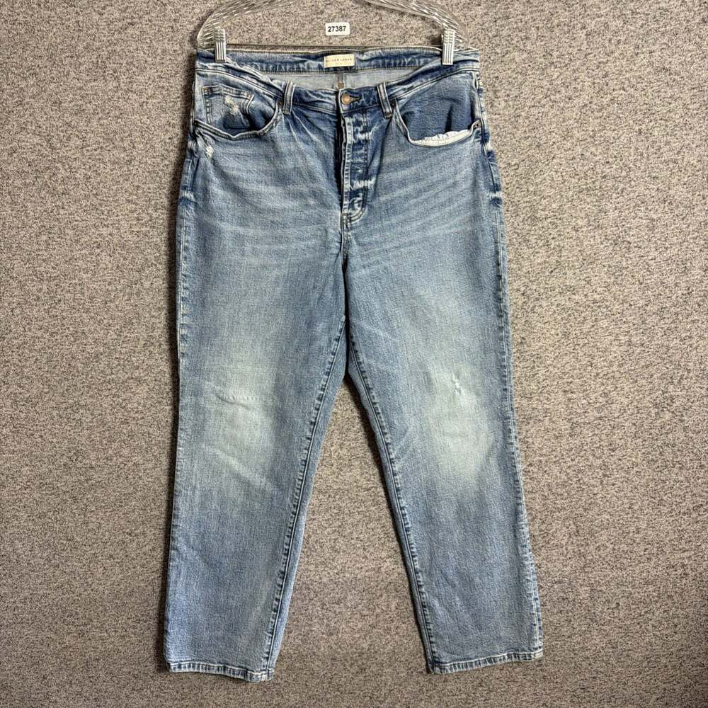 Oliver Logan Women's Size 34 Blue Denim Mulberry Straight Slow Denim Jeans